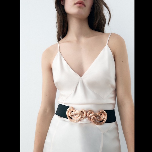 ZARA BUCKLED STRETCH BELT - Picture 6 of 6